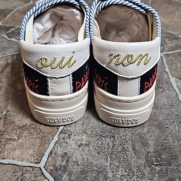 New in Box Soludos Navy Paris Platform Sneakers Sz 8 - Picture 5 of 12